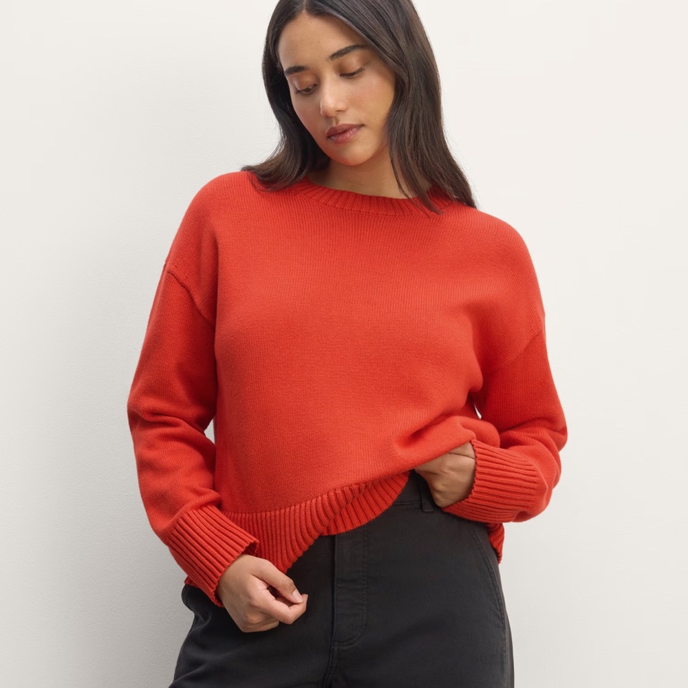 Everlane The Boxy Sweater in Everyday Cotton